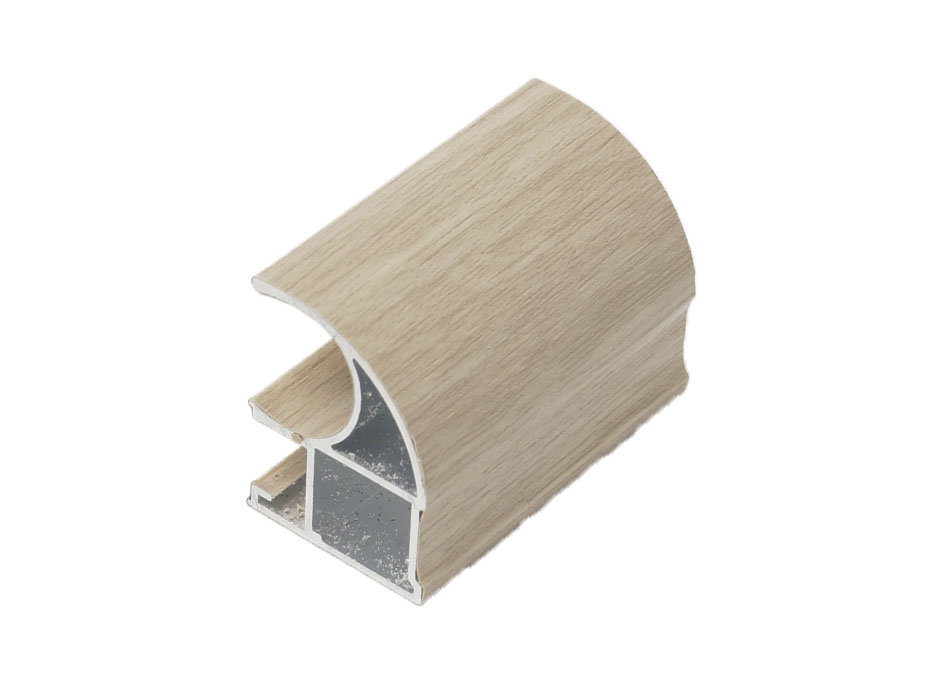 Алюминиевый профиль для шкафа-купе, форма С, цвет дуб 123